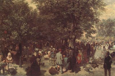 Adolph von Menzel Afternoon in the Tuileries Garden (nn02) Sweden oil painting art